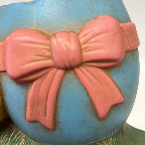 - Vintage handmade ceramic Easter baby duck  and egg planter - Picture 7 of 8
